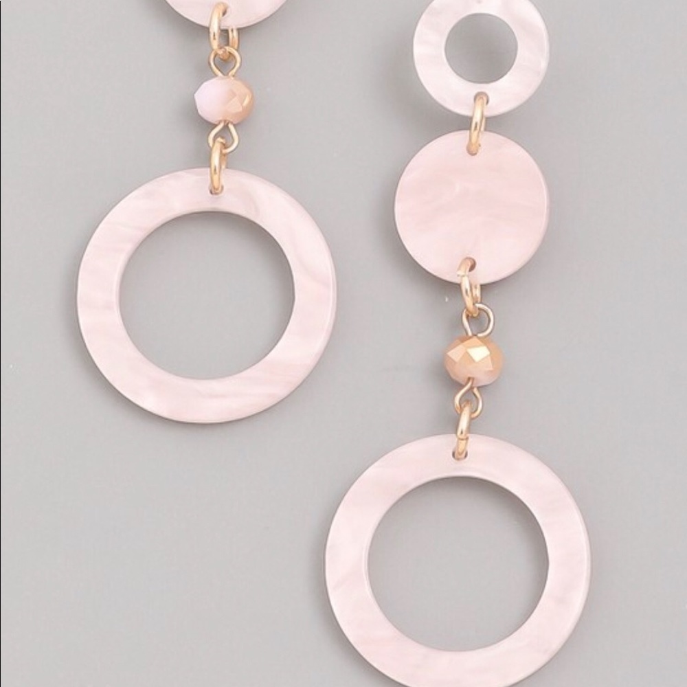 Mauve acrylic drop earrings